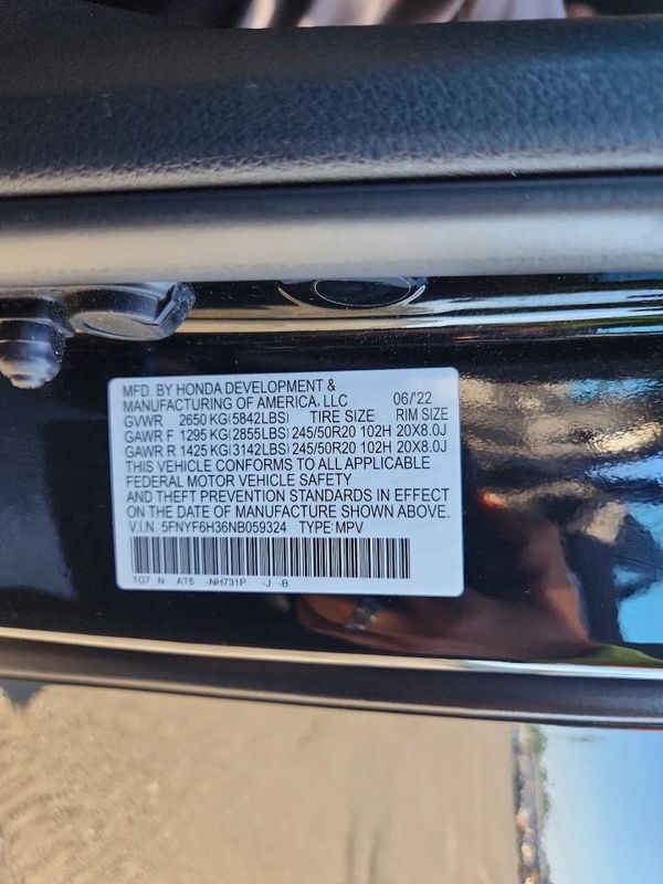 2022 HONDA PILOT