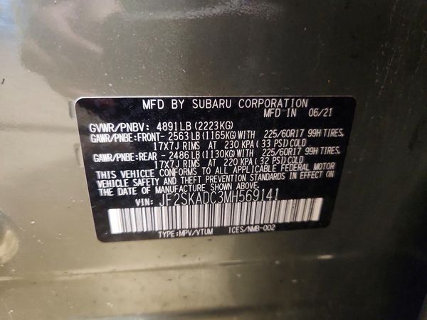 2021 SUBARU FORESTER Base