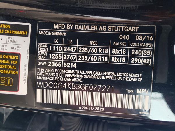 2016 MERCEDES-BENZ GLC GLC300 Base-4M