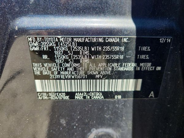 2015 TOYOTA RAV4 Limited (G Grade)