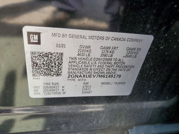 2021 CHEVROLET EQUINOX LT (1LT)