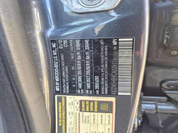 2012 MERCEDES-BENZ ML ML350 4-MATIC