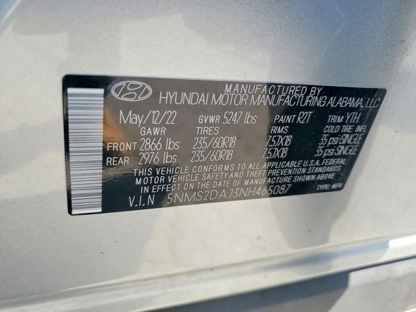 2022 HYUNDAI SANTA FE SEL