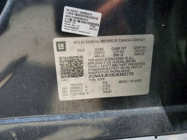 2018 CHEVROLET EQUINOX LT (1LT)