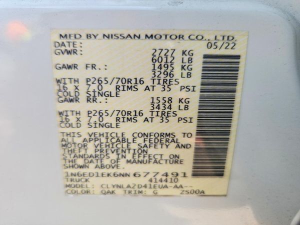 2022 NISSAN FRONTIER Crew Cab