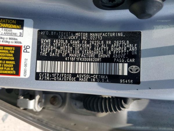 2013 TOYOTA CAMRY