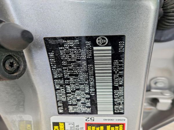 2019 TOYOTA CAMRY L/LE/SE/XLE