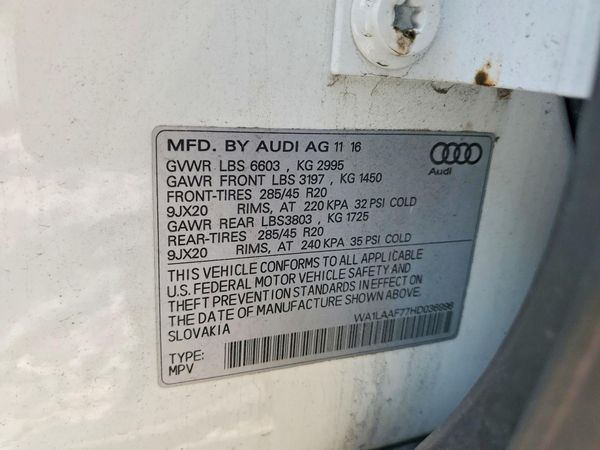 2017 AUDI Q7 quattro Premium Plus