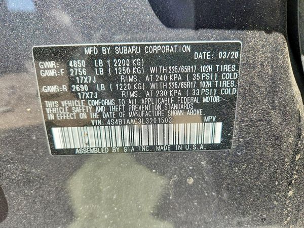 2020 SUBARU OUTBACK Base