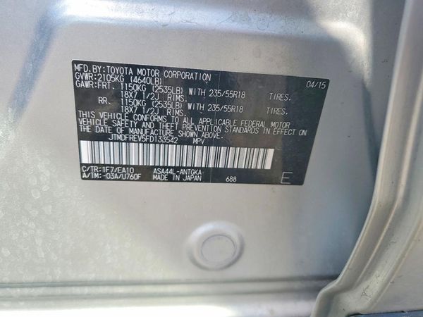 2015 TOYOTA RAV4 Limited (G Grade)