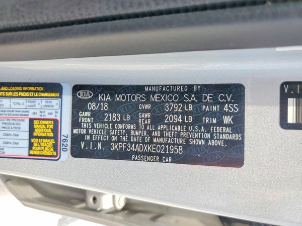 2019 KIA FORTE S/GT Line