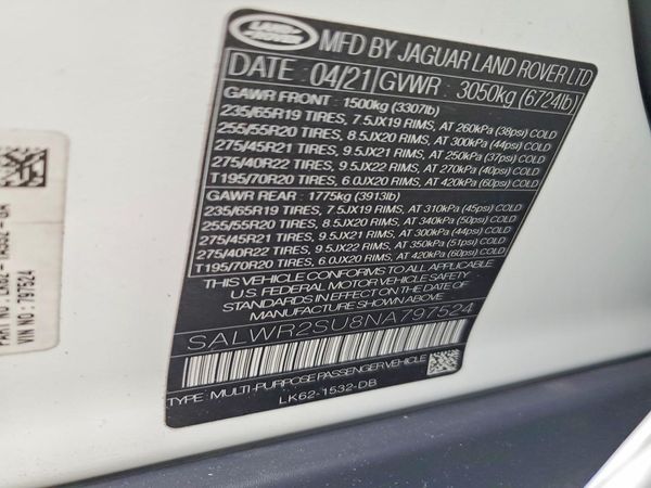 2022 LAND ROVER RANGE ROVER SPORT HSE Silver Edition