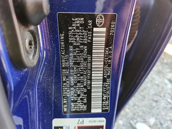 2015 TOYOTA CAMRY