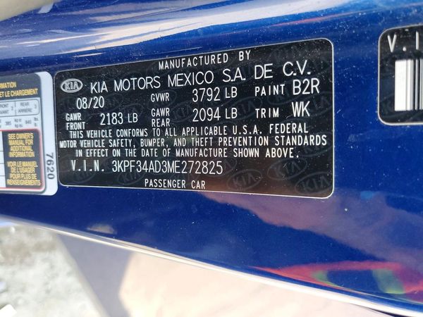 2021 KIA FORTE