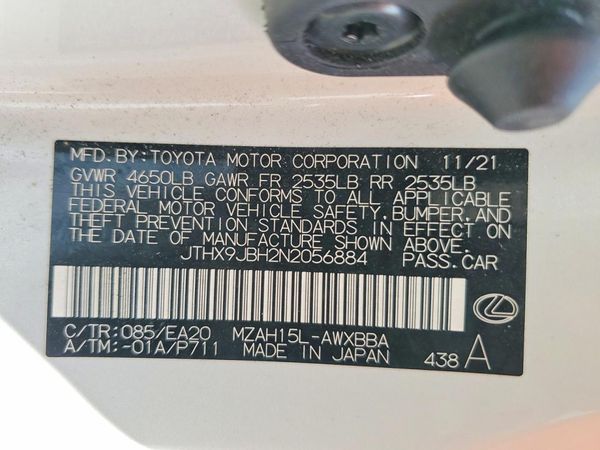 2022 LEXUS UX 250H 250h Base