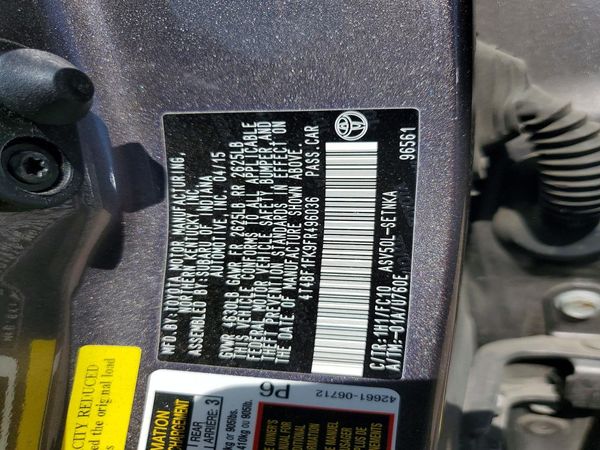 2015 TOYOTA CAMRY