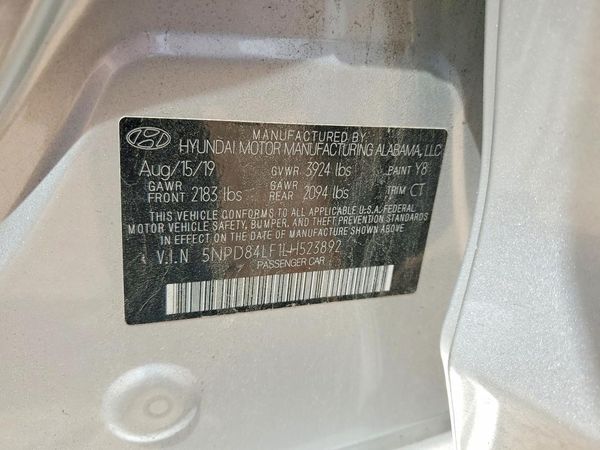 2020 HYUNDAI ELANTRA