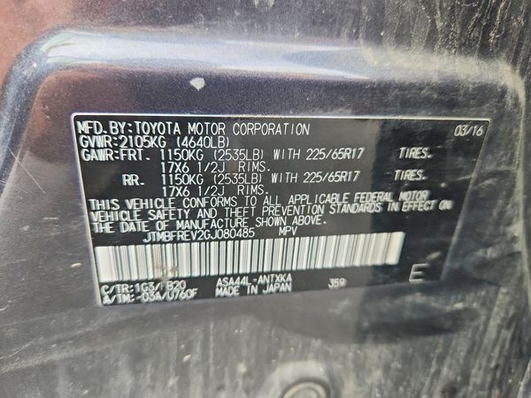 2016 TOYOTA RAV4 LE (X Grade)