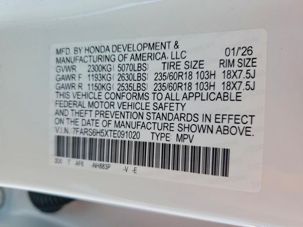 2026 HONDA CR-V Sport — VINS