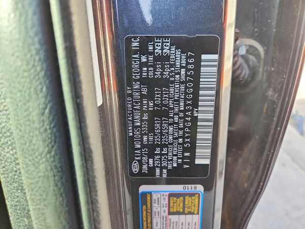 2016 KIA SORENTO L / LX