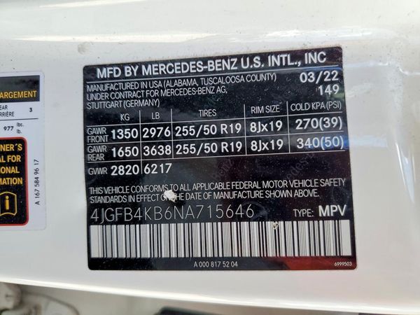 2022 MERCEDES-BENZ GLE GLE350 4MATIC