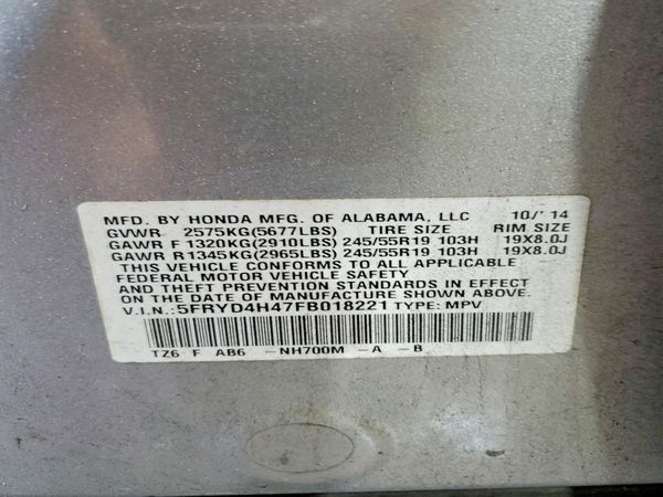 2015 ACURA MDX SH-AWD Tech