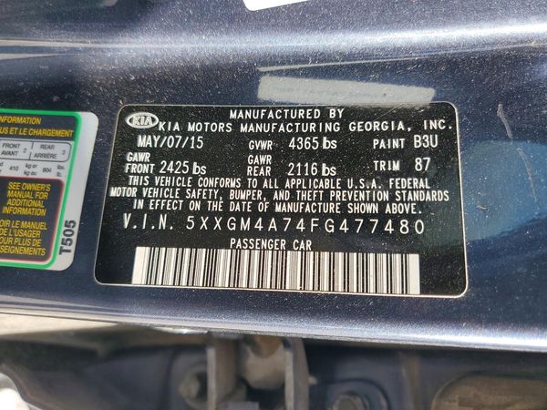 2015 KIA OPTIMA GL(Middle-low grade)