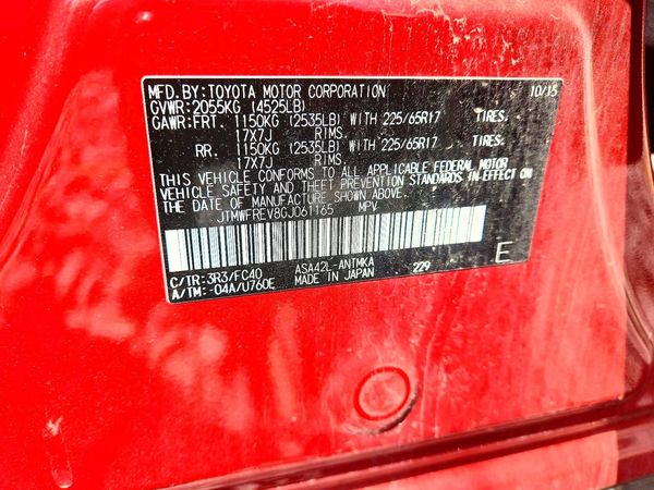 2016 TOYOTA RAV4 XLE (M Grade)