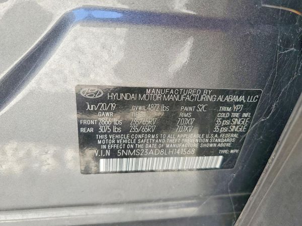 2020 HYUNDAI SANTA FE SE