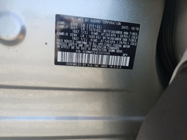 2019 SUBARU ASCENT