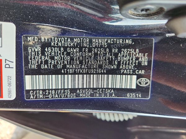 2015 TOYOTA CAMRY