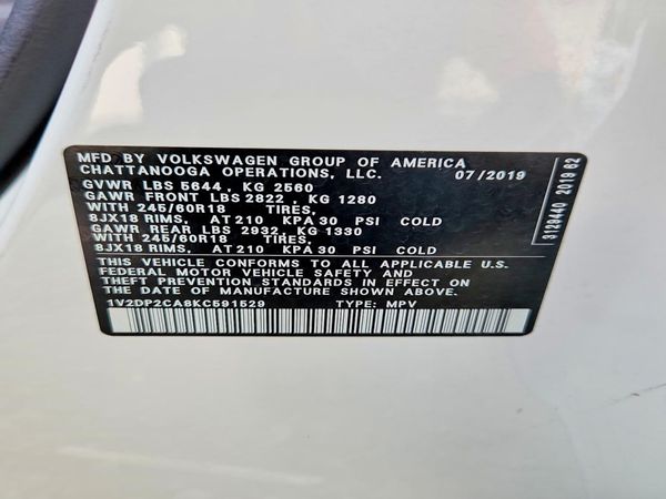 2019 VOLKSWAGEN ATLAS