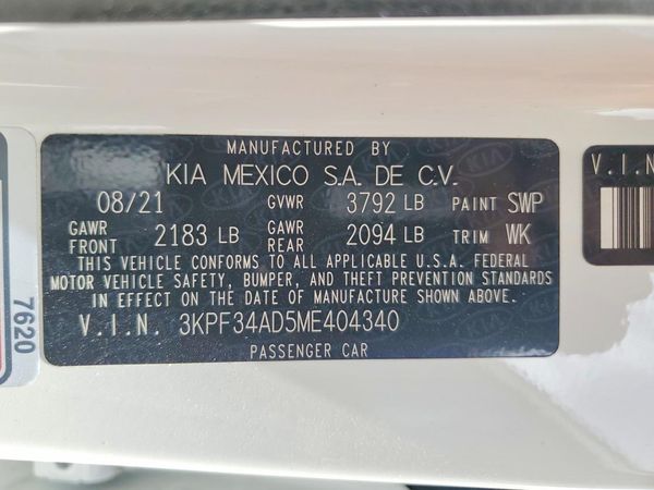 2021 KIA FORTE GT Line
