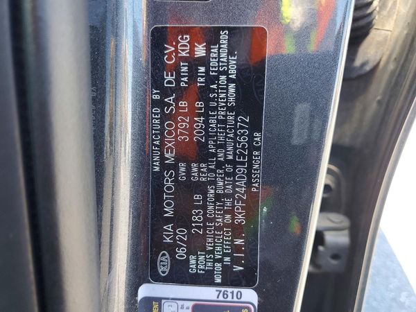 2020 KIA FORTE FE, LXS