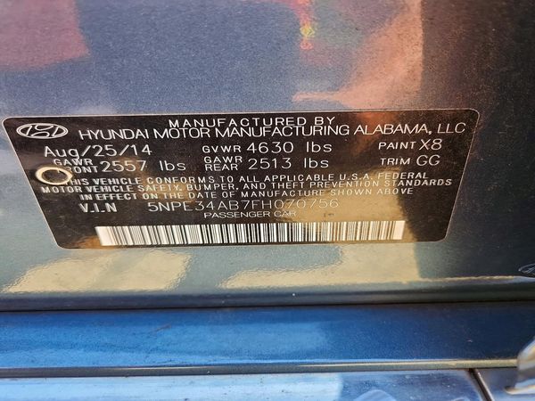 2015 HYUNDAI SONATA