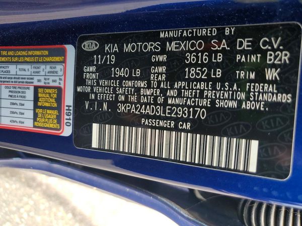 2020 KIA RIO LX, S