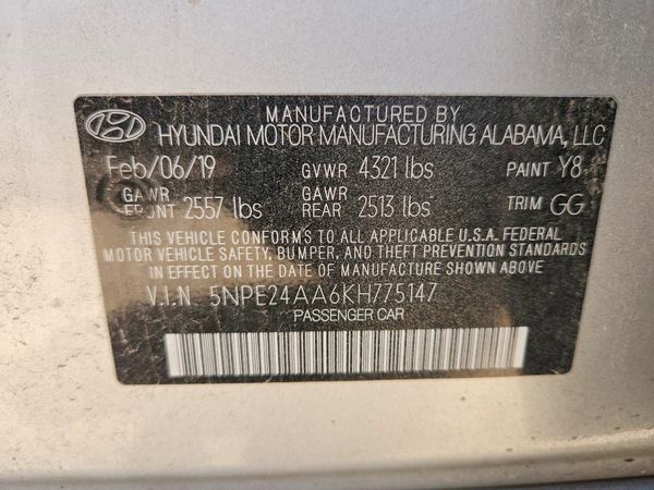 2019 HYUNDAI SONATA Eco Turbo, SE