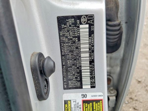 2016 TOYOTA COROLLA L/LE — VINS