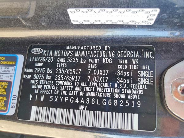 2020 KIA SORENTO