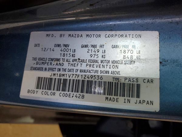 2015 MAZDA 3 Touring/GS
