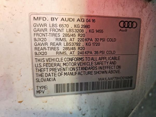 2017 AUDI Q7 quattro Premium Plus