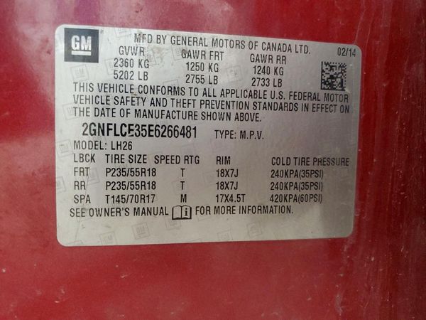 2014 CHEVROLET EQUINOX 2LT