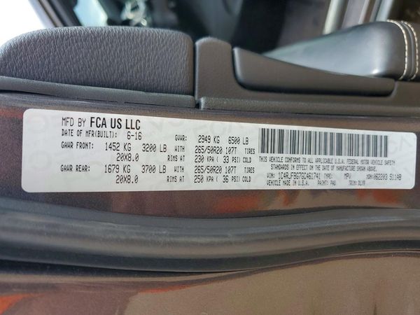 2016 JEEP GRAND CHEROKEE LIMITED 4X4