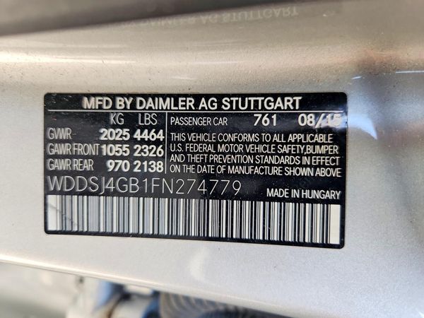 2015 MERCEDES-BENZ CLA CLA250 4 MATIC