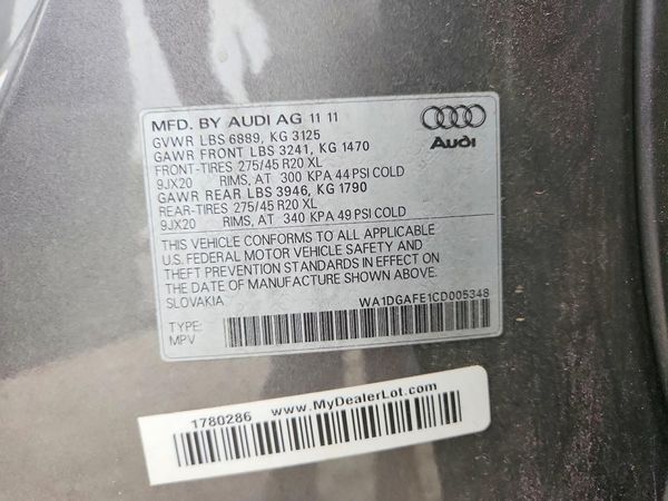 2012 AUDI Q7 S Line Prestige