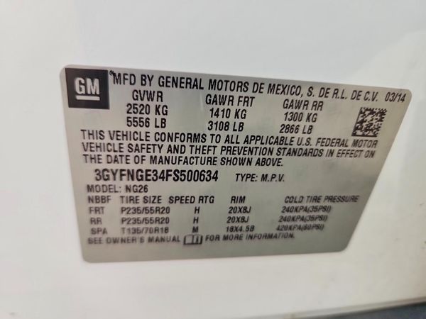 2015 CADILLAC SRX