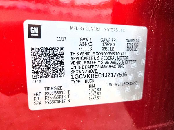 2018 CHEVROLET SILVERADO LT