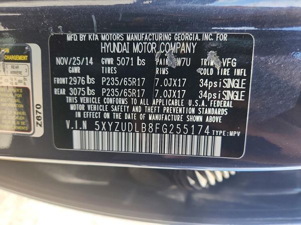 2015 HYUNDAI SANTA FE GLS — VINS