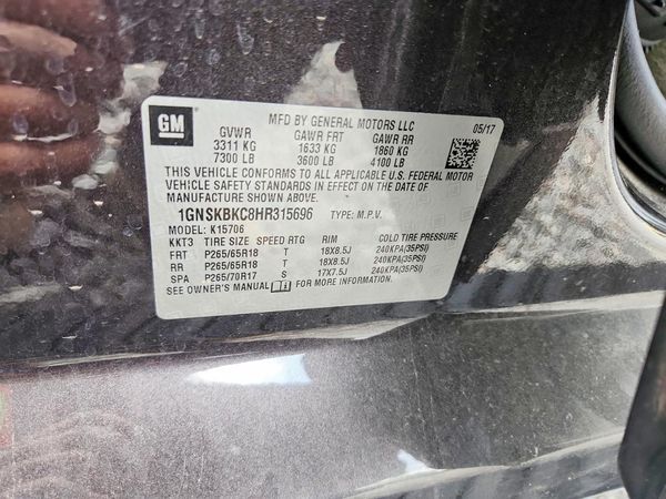 2017 CHEVROLET TAHOE