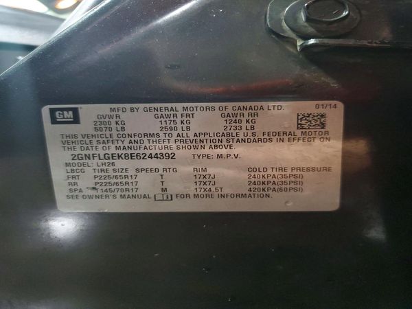2014 CHEVROLET EQUINOX 2LT